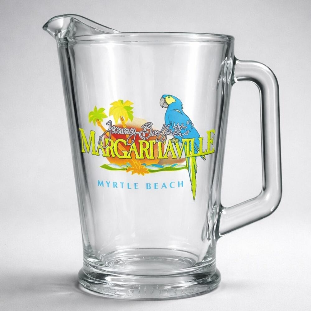 Margaritaville Myrtle Beach Glass Margarita Pitcher Jimmy Buffett Barware